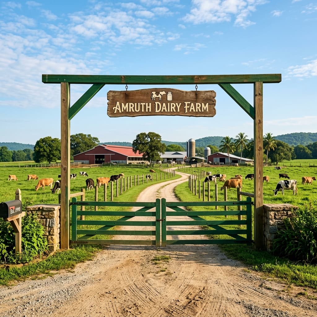 Amruth Dairy Farm gate